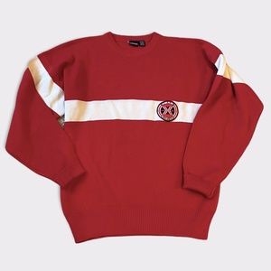 Vintage Head Wool Blend Ski Aero Striped Sweater Sz L